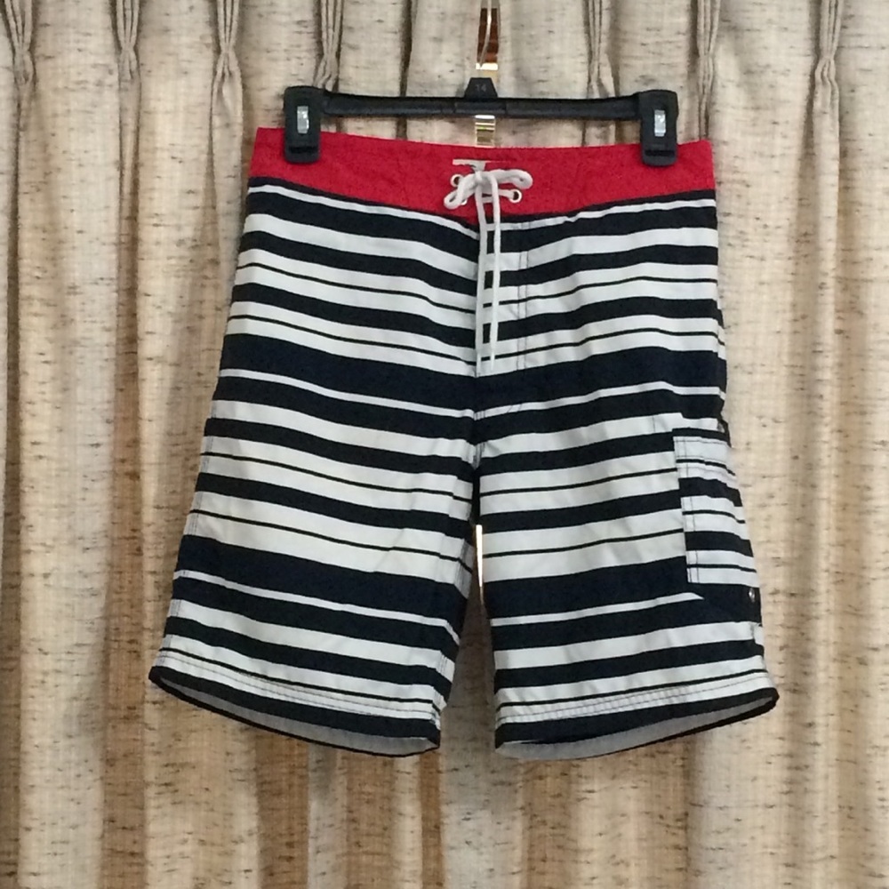 J. Crew Factory Striped Swim Trunks - 28